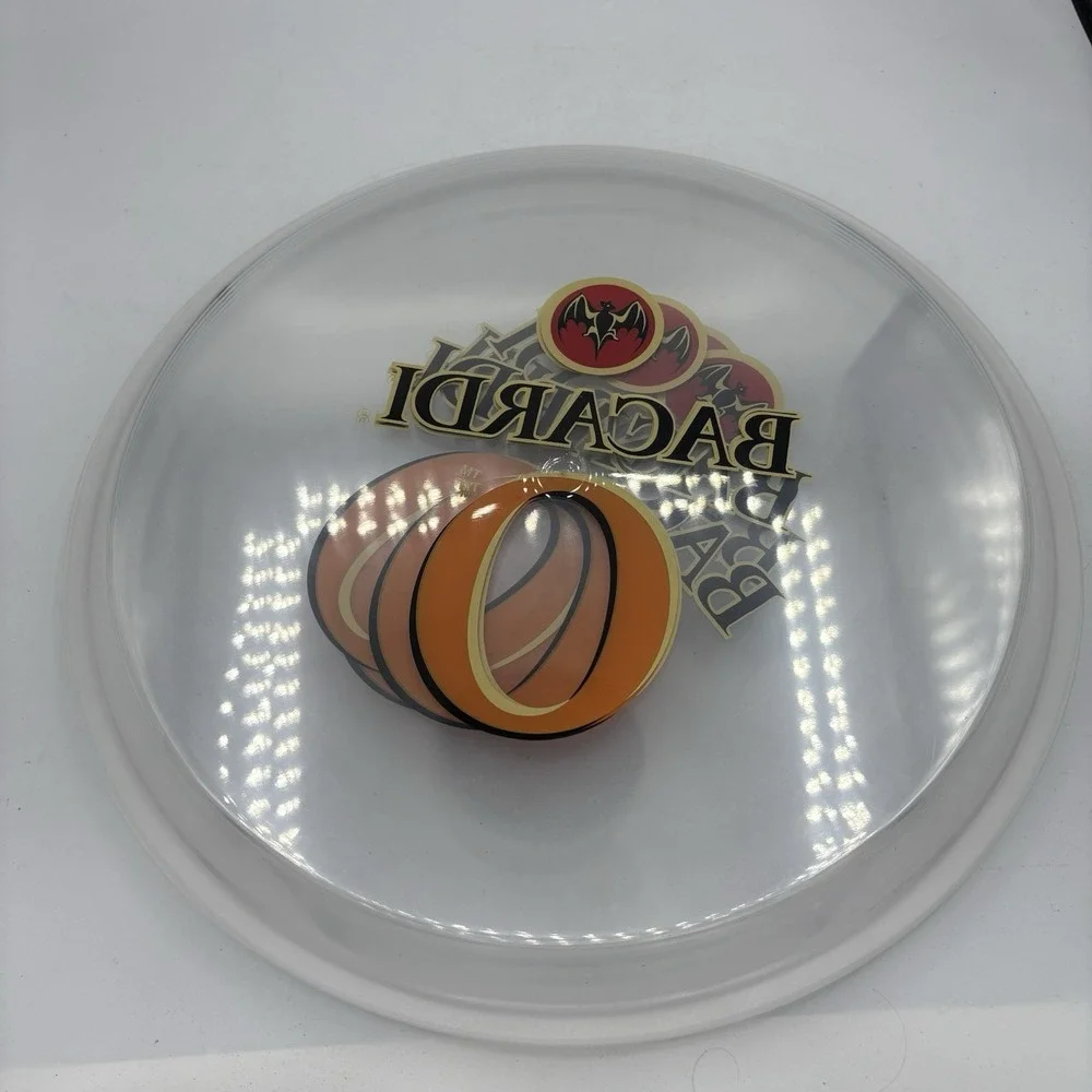 Bacardi Serving Drink Tray Platter Clear 13.75